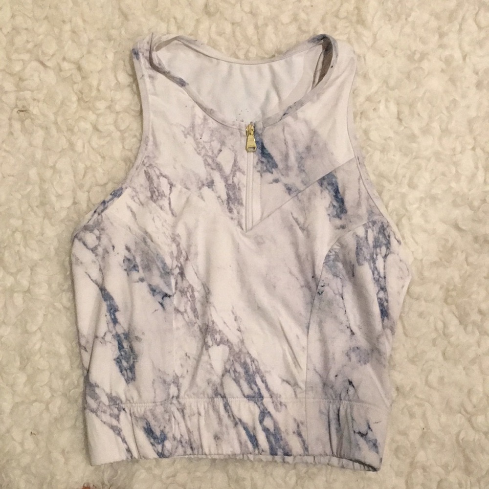 Varley marble crop top sports bra